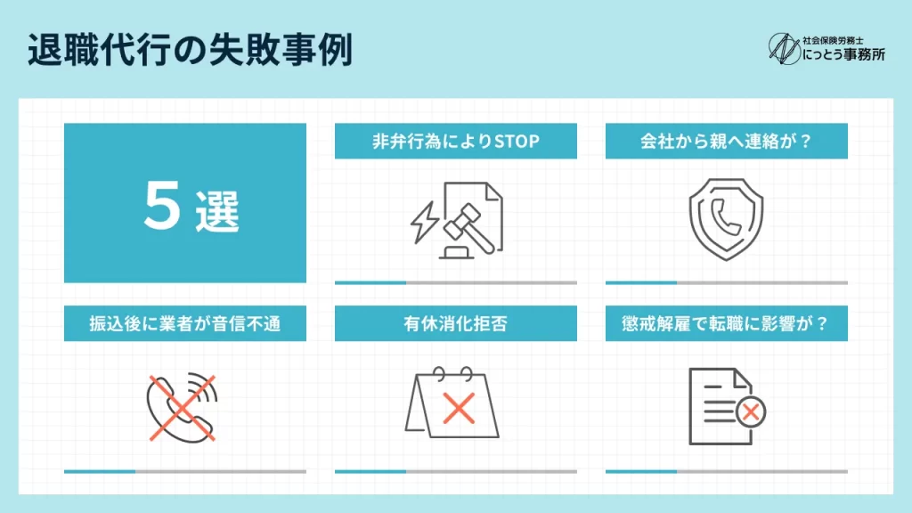 退職代行の失敗事例