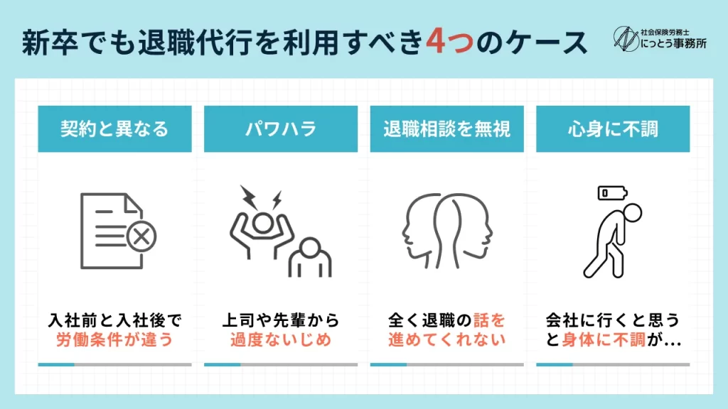 新卒でも退職代行を利用すべきケース