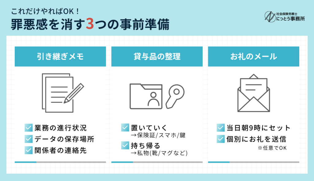 罪悪感で後悔しないための事前準備リスト